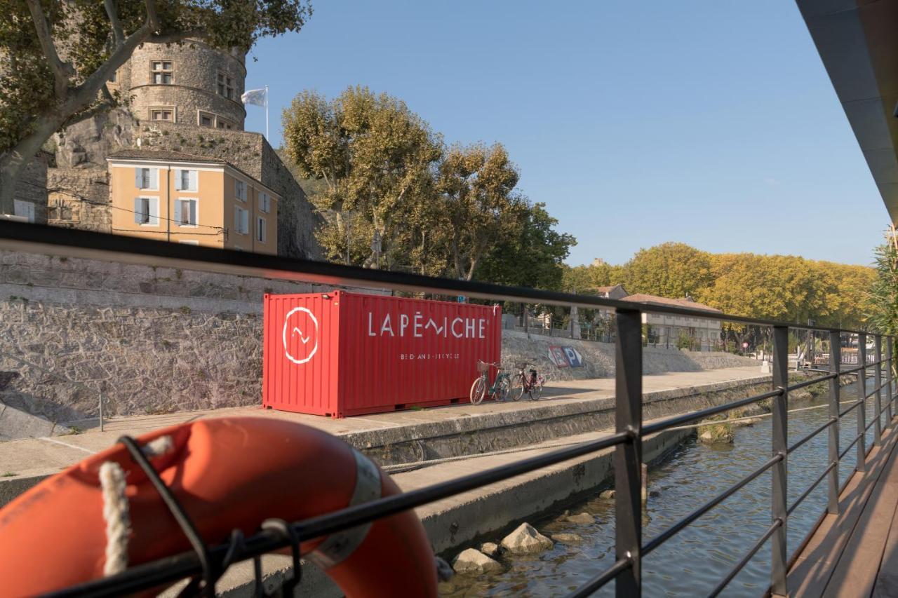 La Peniche - Bed And Bicycle - Tournon Hotel Exterior foto